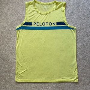 Peloton EUC Women’s Yellow Logo Burnout Muscle Tank Size MEDIUM